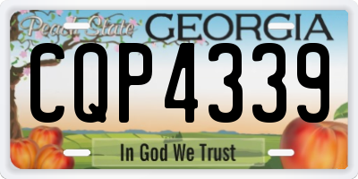 GA license plate CQP4339