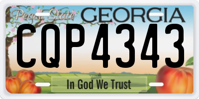 GA license plate CQP4343