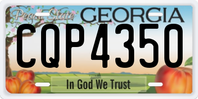 GA license plate CQP4350