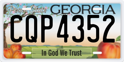 GA license plate CQP4352