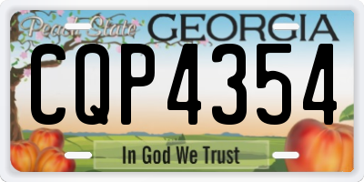 GA license plate CQP4354