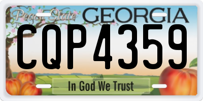 GA license plate CQP4359