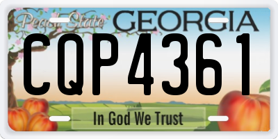 GA license plate CQP4361