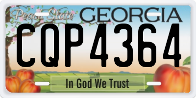 GA license plate CQP4364