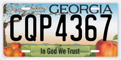 GA license plate CQP4367