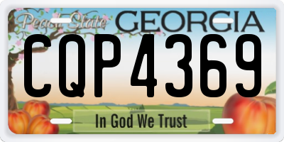 GA license plate CQP4369
