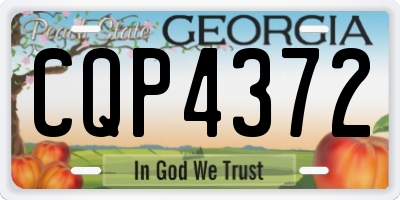 GA license plate CQP4372