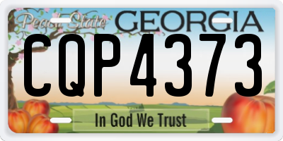 GA license plate CQP4373