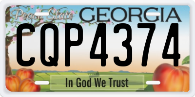 GA license plate CQP4374