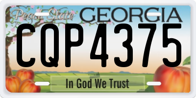 GA license plate CQP4375