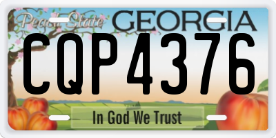 GA license plate CQP4376