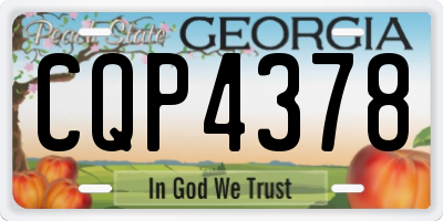 GA license plate CQP4378