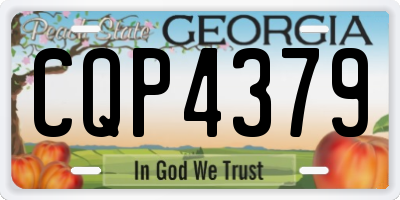 GA license plate CQP4379