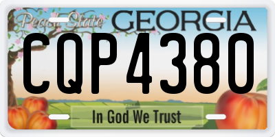 GA license plate CQP4380
