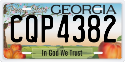 GA license plate CQP4382
