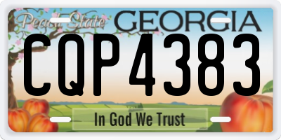 GA license plate CQP4383