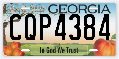 GA license plate CQP4384