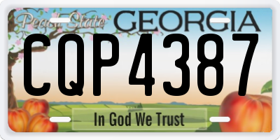 GA license plate CQP4387