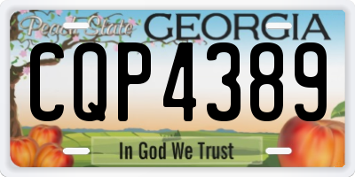 GA license plate CQP4389