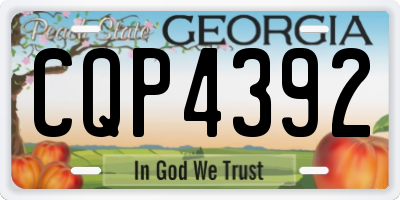 GA license plate CQP4392