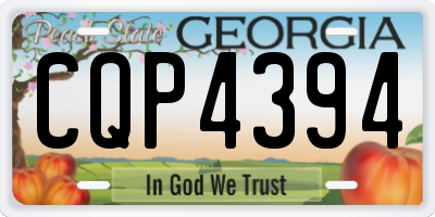 GA license plate CQP4394