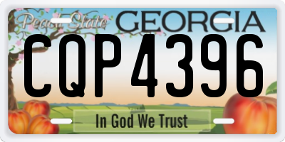 GA license plate CQP4396