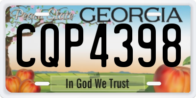 GA license plate CQP4398