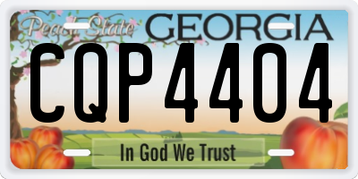 GA license plate CQP4404