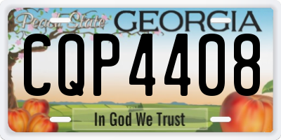 GA license plate CQP4408