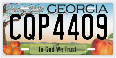 GA license plate CQP4409