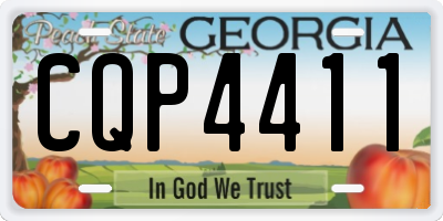 GA license plate CQP4411