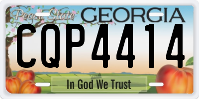 GA license plate CQP4414