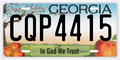 GA license plate CQP4415