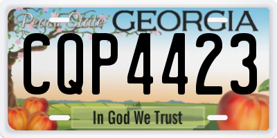 GA license plate CQP4423