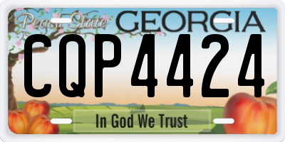 GA license plate CQP4424