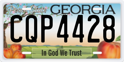 GA license plate CQP4428
