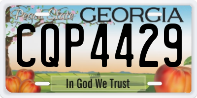 GA license plate CQP4429