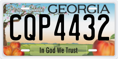 GA license plate CQP4432