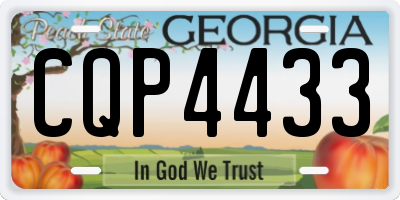 GA license plate CQP4433