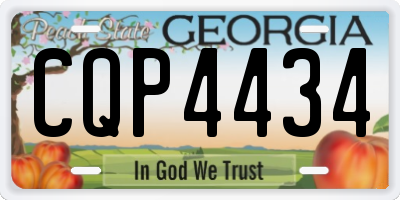 GA license plate CQP4434