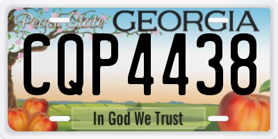 GA license plate CQP4438