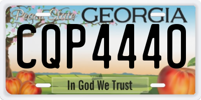 GA license plate CQP4440