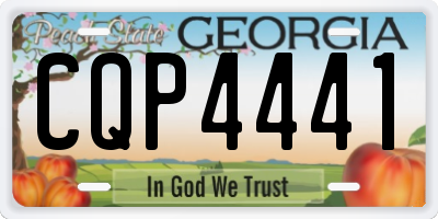 GA license plate CQP4441