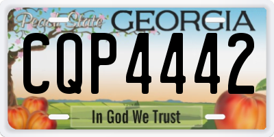 GA license plate CQP4442