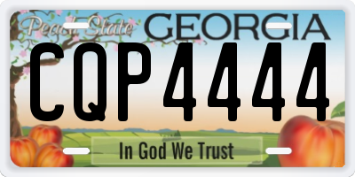 GA license plate CQP4444