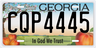 GA license plate CQP4445