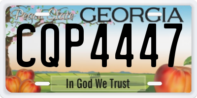 GA license plate CQP4447