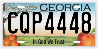 GA license plate CQP4448