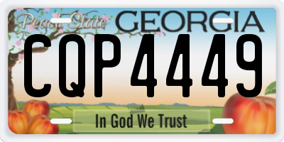GA license plate CQP4449