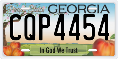 GA license plate CQP4454